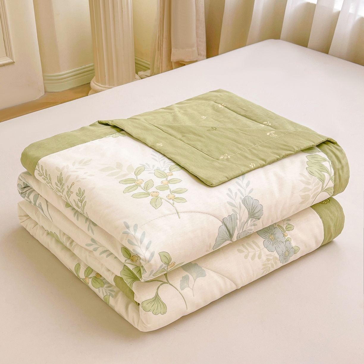 91家纺网 家纺一手货源 找家纺 格子铺 2026新款全棉纯棉印花棉花夏被夏凉被空调被 花在云端