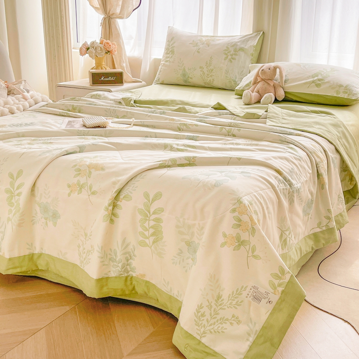 91家纺网 家纺一手货源 找家纺 格子铺 2026新款全棉纯棉印花棉花夏被夏凉被空调被 花在云端