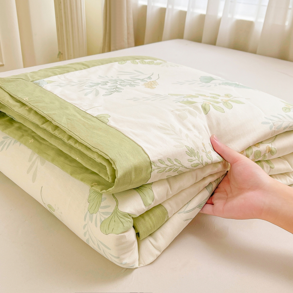 91家纺网 家纺一手货源 找家纺 格子铺 2026新款全棉纯棉印花棉花夏被夏凉被空调被 花在云端