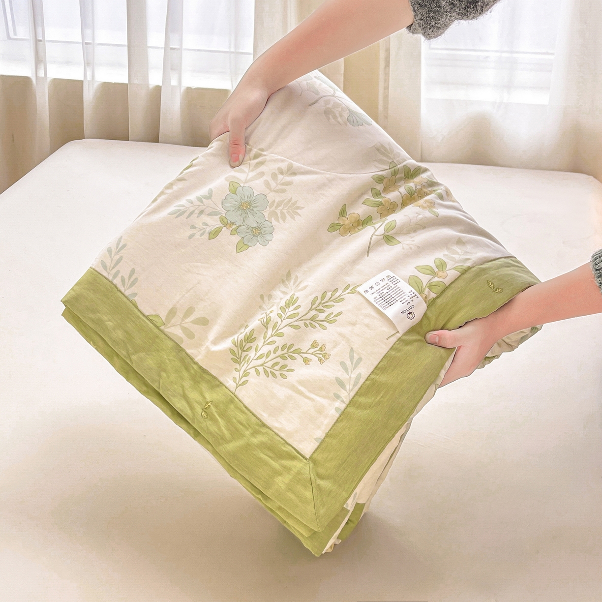 91家纺网 家纺一手货源 找家纺 格子铺 2026新款全棉纯棉印花棉花夏被夏凉被空调被 花在云端