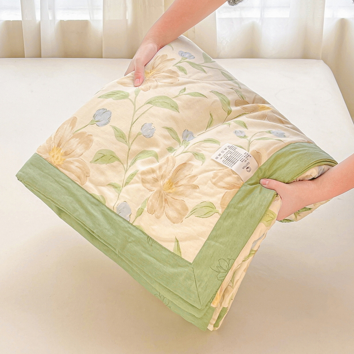 91家纺网 家纺一手货源 找家纺 格子铺 2026新款全棉纯棉印花棉花夏被夏凉被空调被 旷野听风