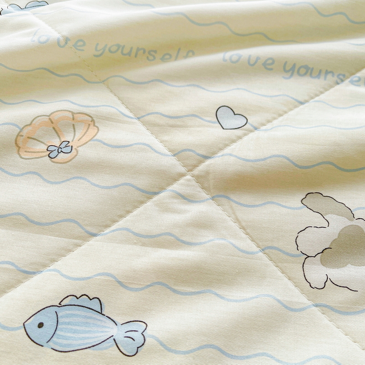 91家纺网 家纺一手货源 找家纺 格子铺 2026新款全棉纯棉印花棉花夏被夏凉被空调被 猫咪宝贝