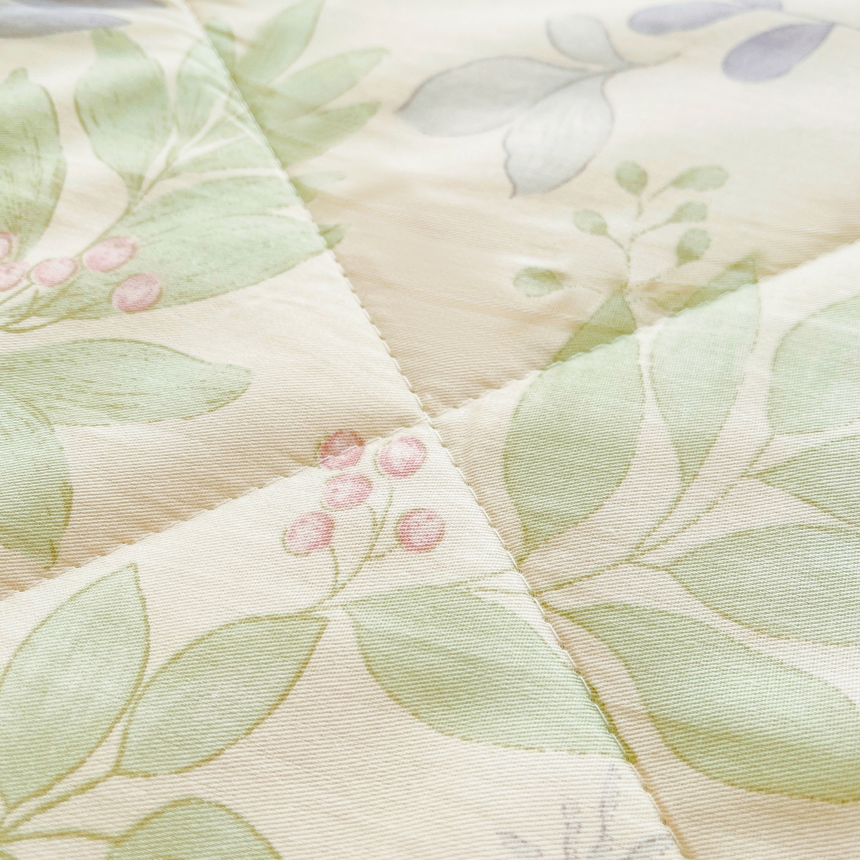 91家纺网 家纺一手货源 找家纺 格子铺 2026新款全棉纯棉印花棉花夏被夏凉被空调被 青岚叶语紫