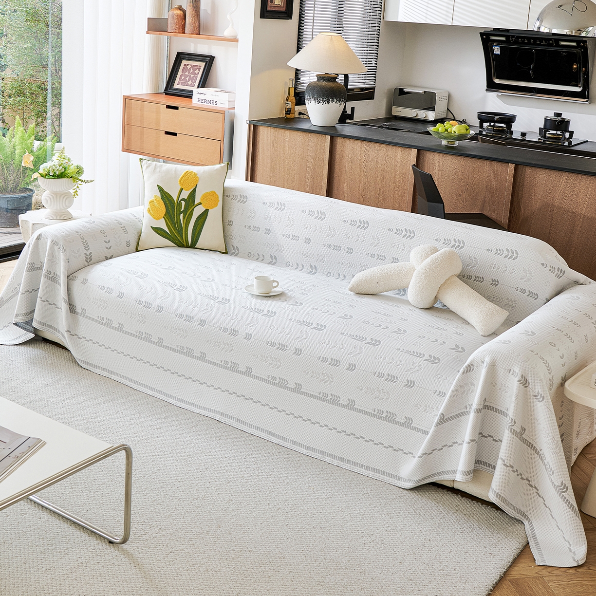 91家纺网 家纺一手货源 找家纺 （总）卡初家居（原微来） 2026新款PE凉感冰丝沙发盖毯沙发巾系列