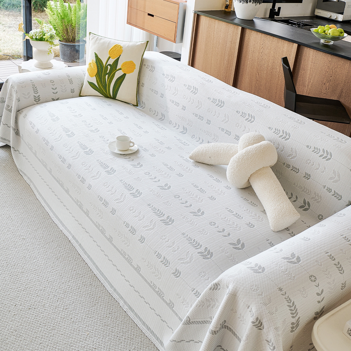 91家纺网 家纺一手货源 找家纺 （总）卡初家居（原微来） 2026新款PE凉感冰丝沙发盖毯沙发巾系列