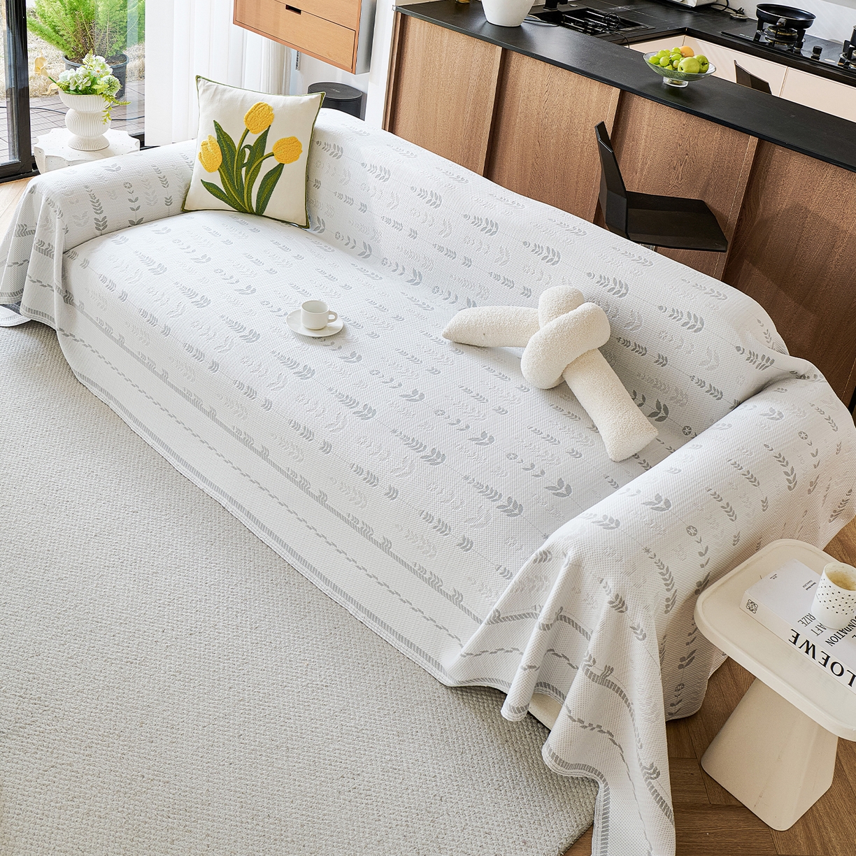 91家纺网 家纺一手货源 找家纺 （总）卡初家居（原微来） 2026新款PE凉感冰丝沙发盖毯沙发巾系列