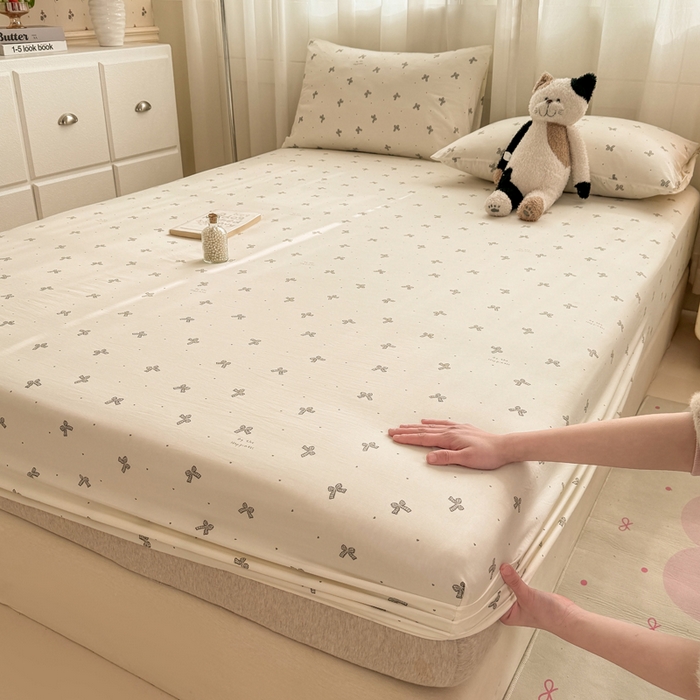 91家纺网 家纺一手货源 找家纺 （总）仟网汇 2026新款A类古法水洗棉云感纱单床笠床笠单件