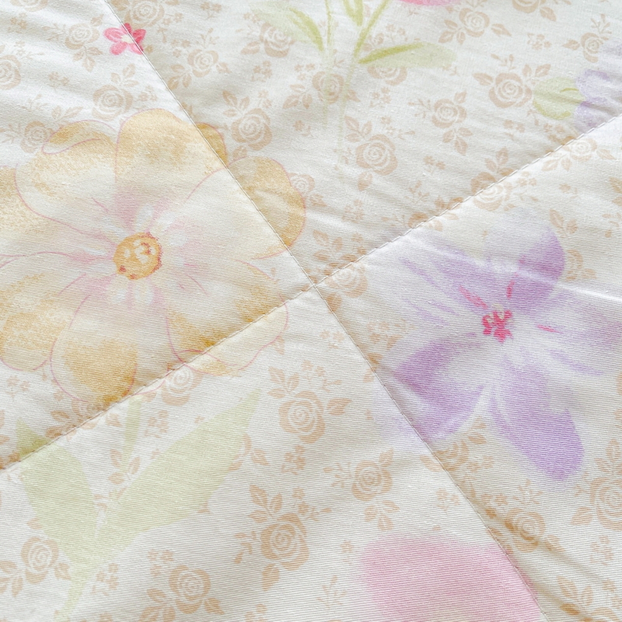 91家纺网 家纺一手货源 找家纺 格子铺 2026新款全棉纯棉印花棉花夏被夏凉被空调被 甜心花朵