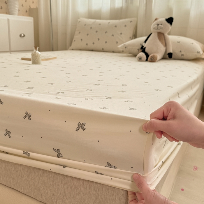 91家纺网 家纺一手货源 找家纺 仟网汇 2026新款A类古法水洗棉云感纱单床笠床笠单件 梦幻灰