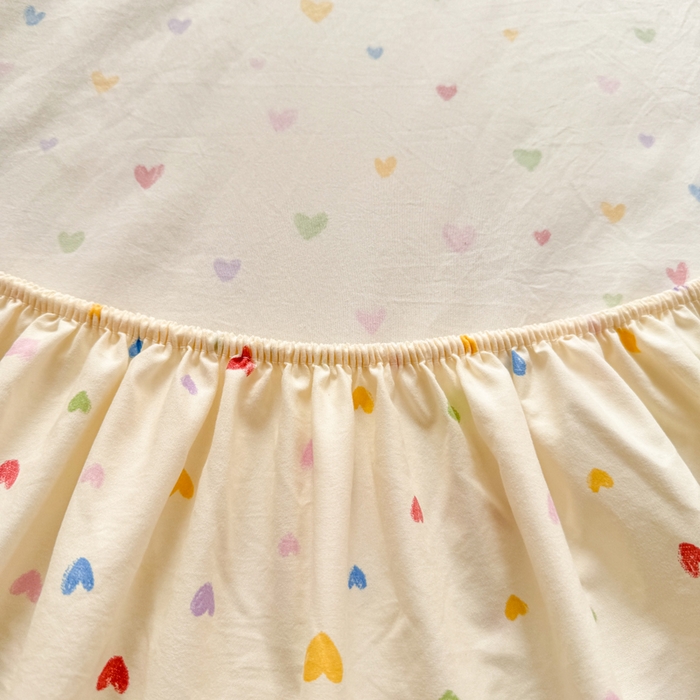 91家纺网 家纺一手货源 找家纺 仟网汇 2026新款A类古法水洗棉云感纱单床笠床笠单件 五彩斑斓