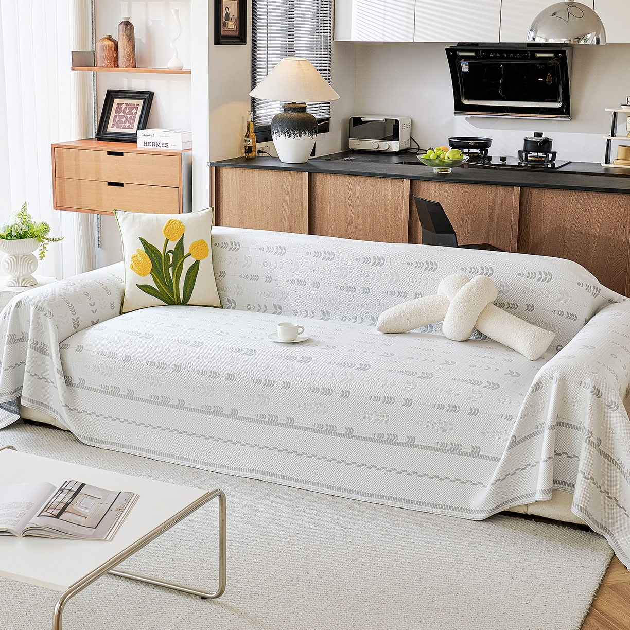 91家纺网 家纺一手货源 找家纺 （总）卡初家居（原微来） 2026新款PE凉感冰丝沙发盖毯沙发巾系列