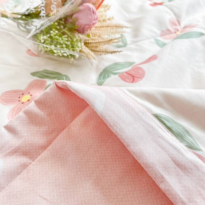 91家纺网 家纺一手货源 找家纺 格子铺 2026新款全棉纯棉印花棉花夏被夏凉被空调被 胭脂