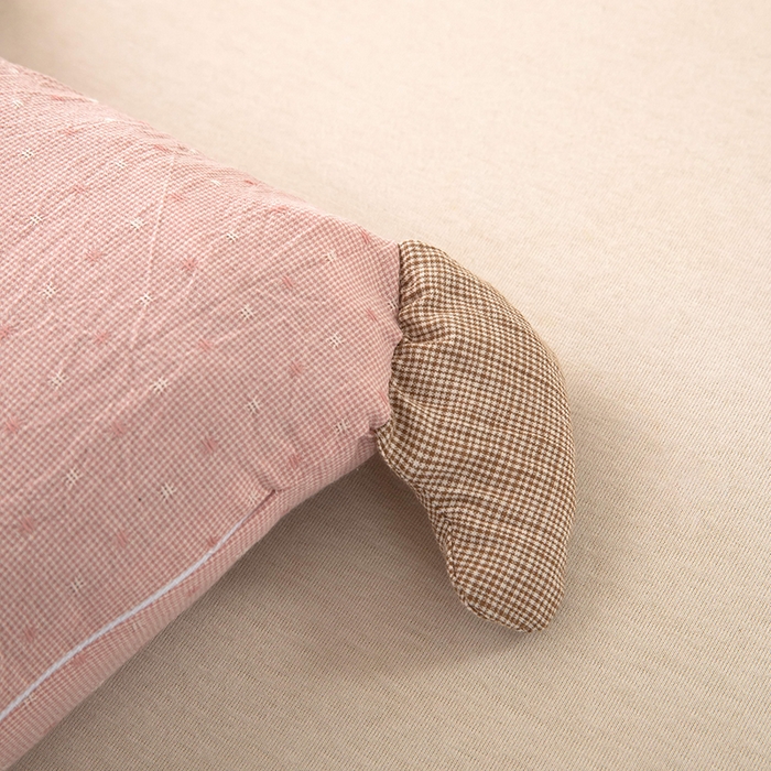 91家纺网 家纺一手货源 找家纺 （总）梦莱家纺 2026新款呼呼猪水洗棉麻荞麦枕