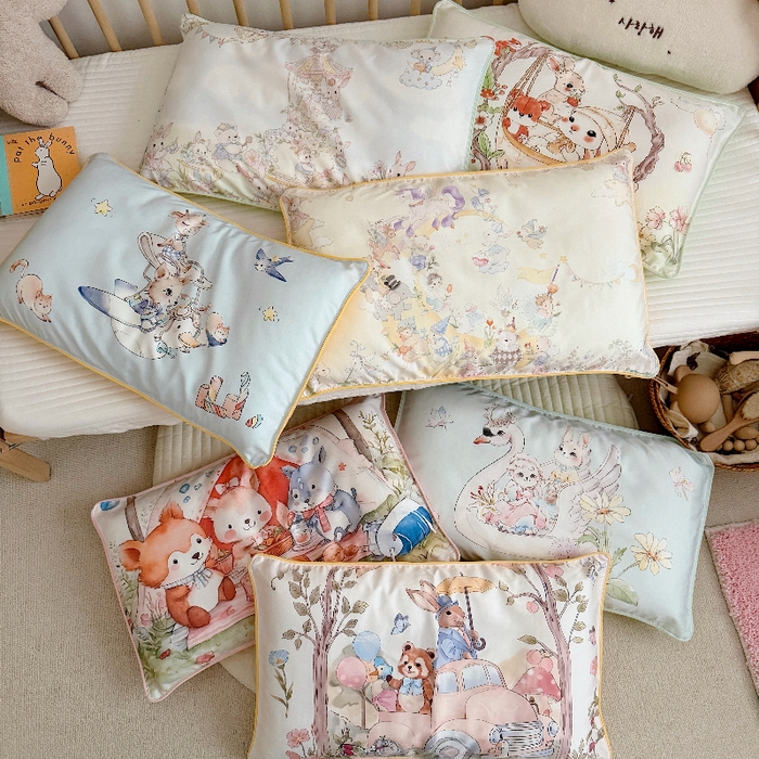 91家纺网 家纺一手货源 找家纺 （总）萌宝家纺 2026新款A类60S全棉纯棉儿童枕套大版宝宝枕头枕芯