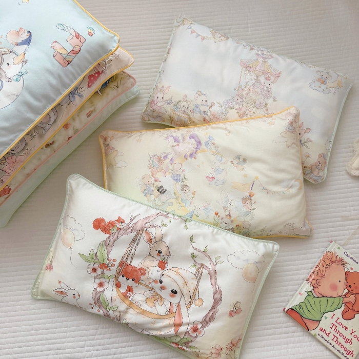 91家纺网 家纺一手货源 找家纺 （总）萌宝家纺 2026新款A类60S全棉纯棉儿童枕套大版宝宝枕头枕芯