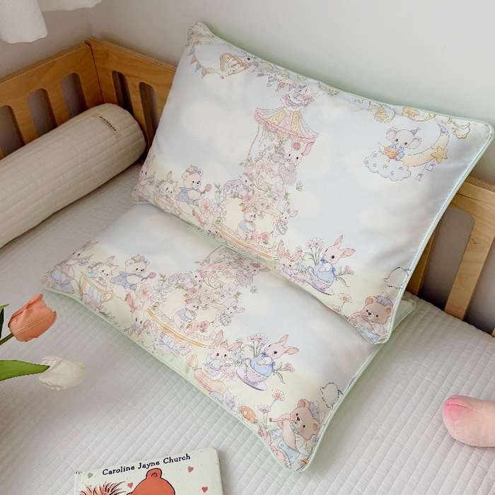 91家纺网 家纺一手货源 找家纺 （总）萌宝家纺 2026新款A类60S全棉纯棉儿童枕套大版宝宝枕头枕芯