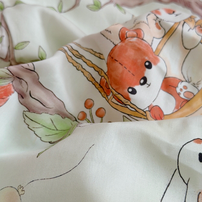 91家纺网 家纺一手货源 找家纺 萌宝家纺 2026新款A类60S全棉纯棉儿童枕套大版宝宝枕头枕芯 摇篮兔子