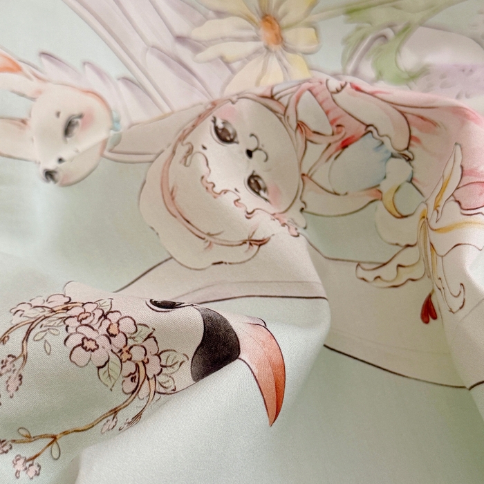 91家纺网 家纺一手货源 找家纺 萌宝家纺 2026新款A类60S全棉纯棉儿童枕套大版宝宝枕头枕芯 天鹅湖