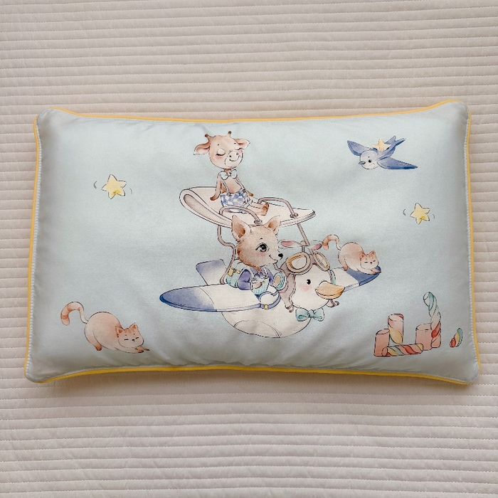 91家纺网 家纺一手货源 找家纺 萌宝家纺 2026新款A类60S全棉纯棉儿童枕套大版宝宝枕头枕芯 游乐园