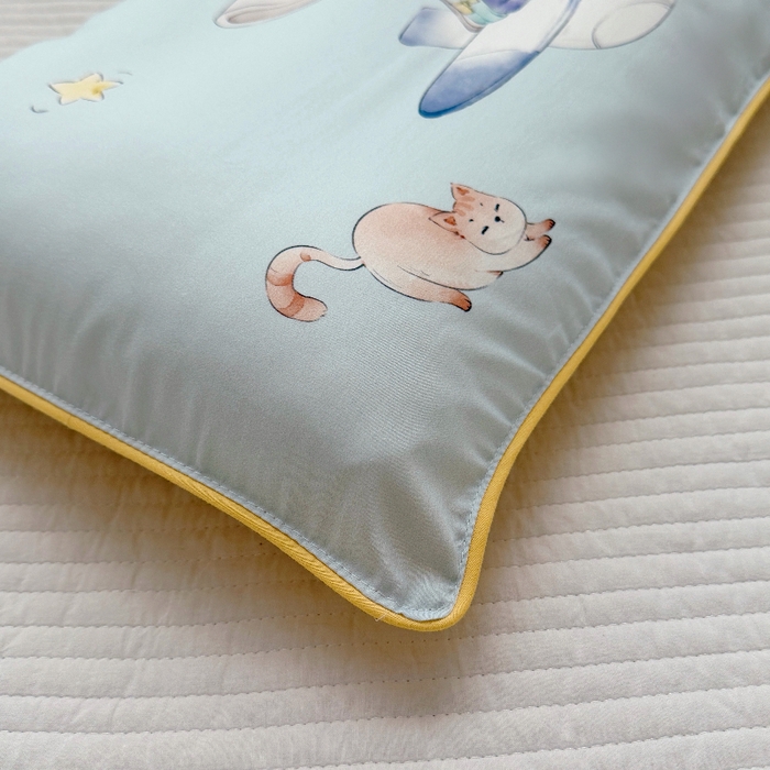 91家纺网 家纺一手货源 找家纺 萌宝家纺 2026新款A类60S全棉纯棉儿童枕套大版宝宝枕头枕芯 游乐园