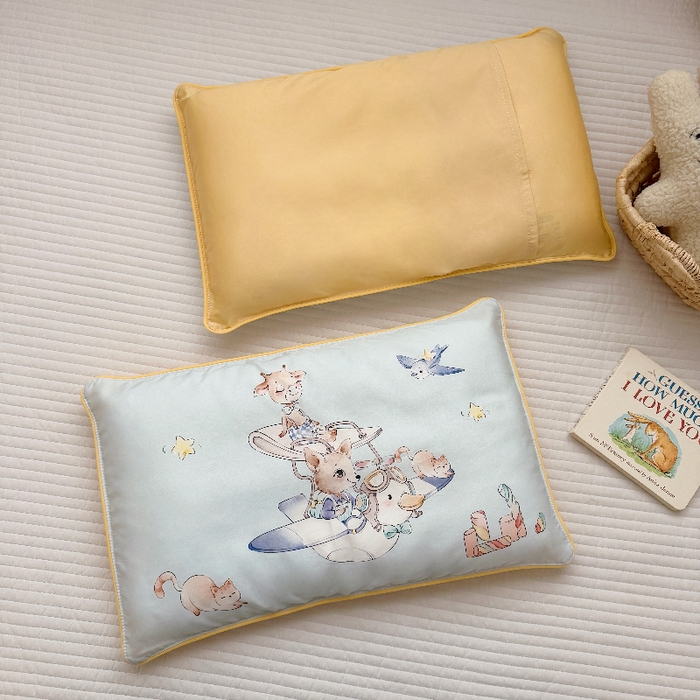 91家纺网 家纺一手货源 找家纺 萌宝家纺 2026新款A类60S全棉纯棉儿童枕套大版宝宝枕头枕芯 游乐园