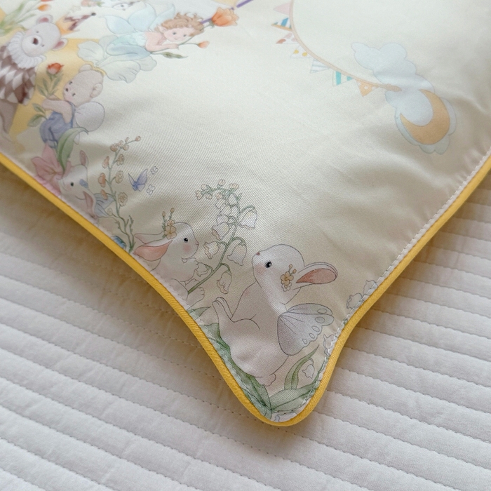 91家纺网 家纺一手货源 找家纺 萌宝家纺 2026新款A类60S全棉纯棉儿童枕套大版宝宝枕头枕芯 云月绮梦