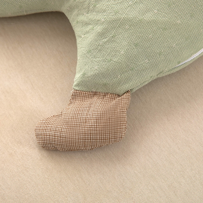 91家纺网 家纺一手货源 找家纺 梦莱家纺 2026新款呼呼猪水洗棉麻荞麦枕 呼呼猪-绿