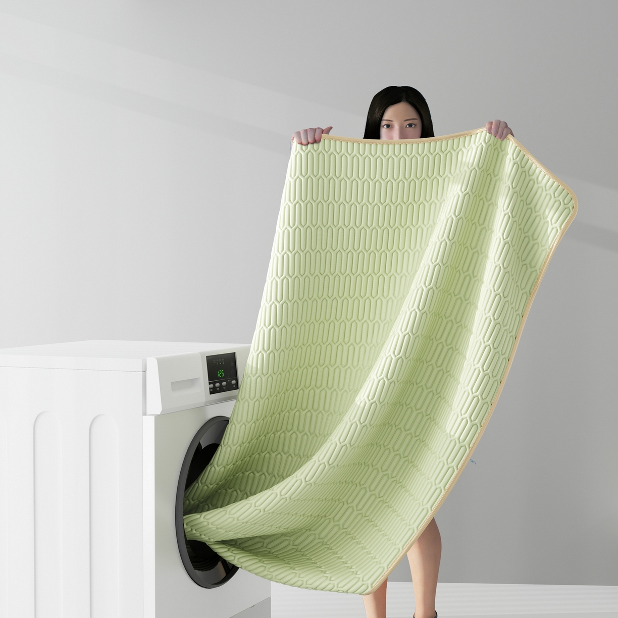 91家纺网 家纺一手货源 找家纺 （总）奇丝雅 2026新款夏季A类乳胶凉席冰丝席纯色家用双人冰丝凉席席子-大床