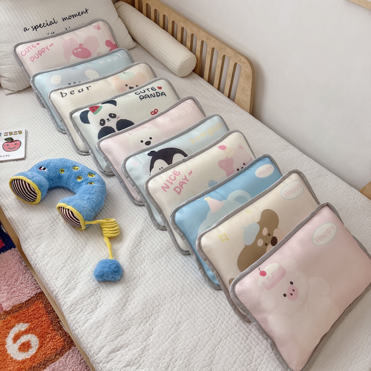 91家纺网 家纺一手货源 找家纺 （总）萌宝家纺 2026新款夏季凉感儿童冰丝枕套双面冰藤枕枕头枕芯