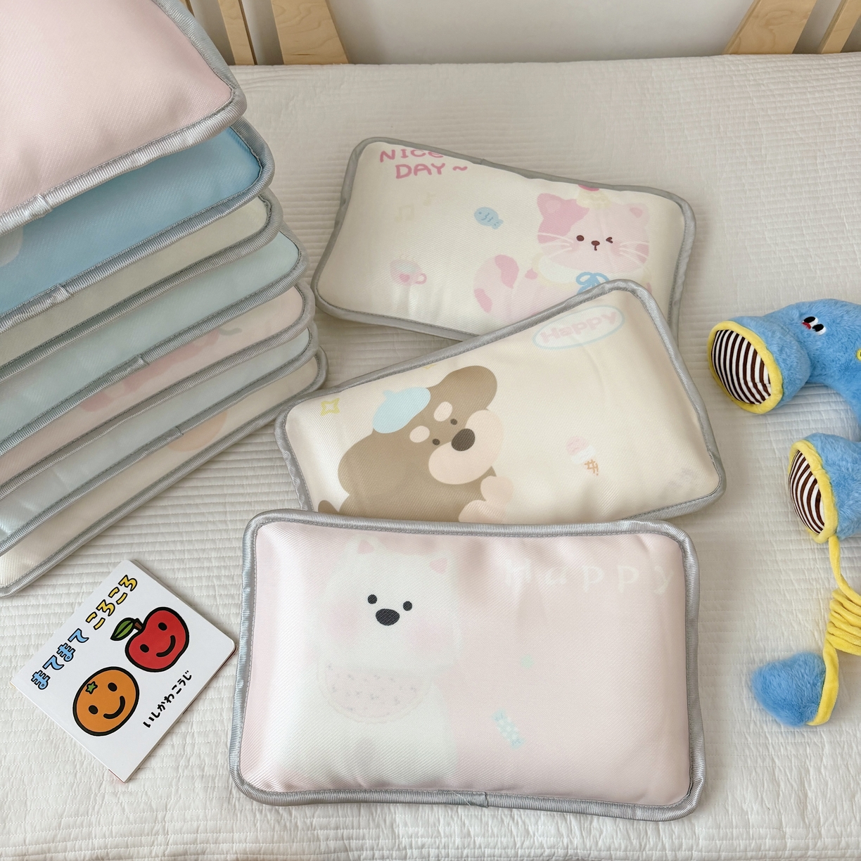 91家纺网 家纺一手货源 找家纺 （总）萌宝家纺 2026新款夏季凉感儿童冰丝枕套双面冰藤枕枕头枕芯