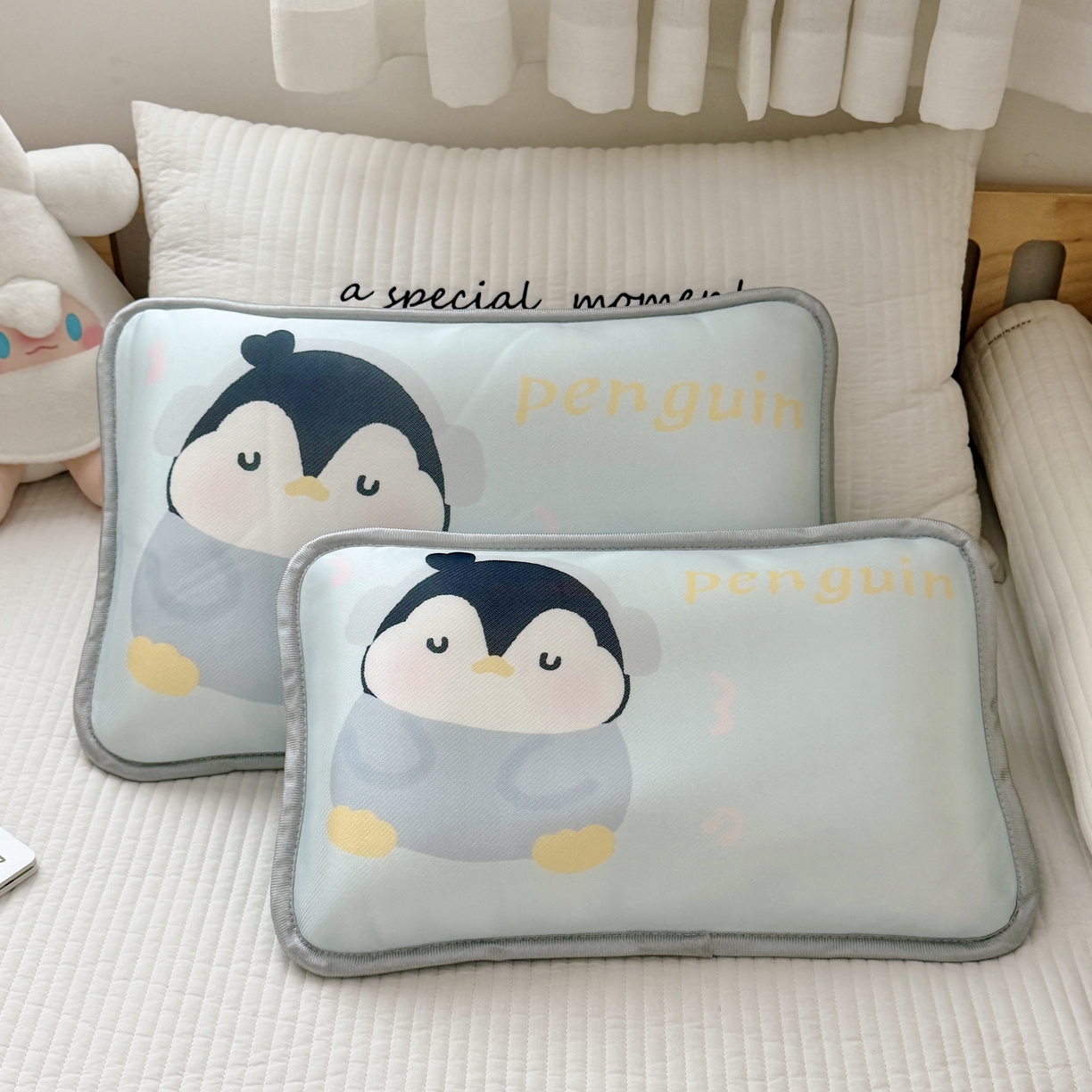 91家纺网 家纺一手货源 找家纺 （总）萌宝家纺 2026新款夏季凉感儿童冰丝枕套双面冰藤枕枕头枕芯