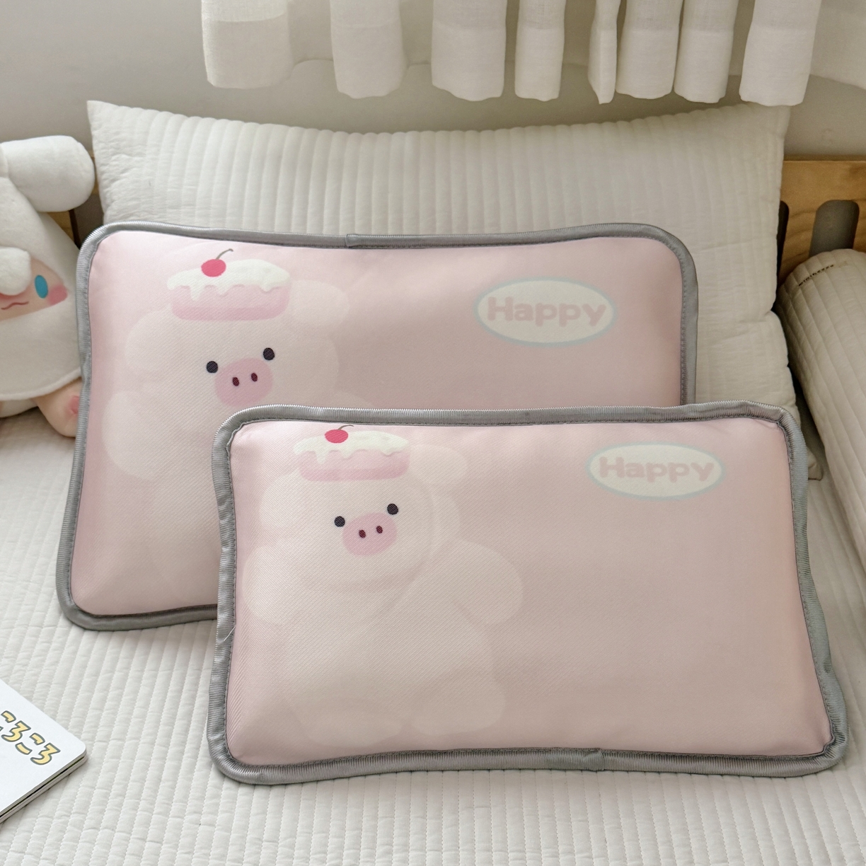 91家纺网 家纺一手货源 找家纺 （总）萌宝家纺 2026新款夏季凉感儿童冰丝枕套双面冰藤枕枕头枕芯