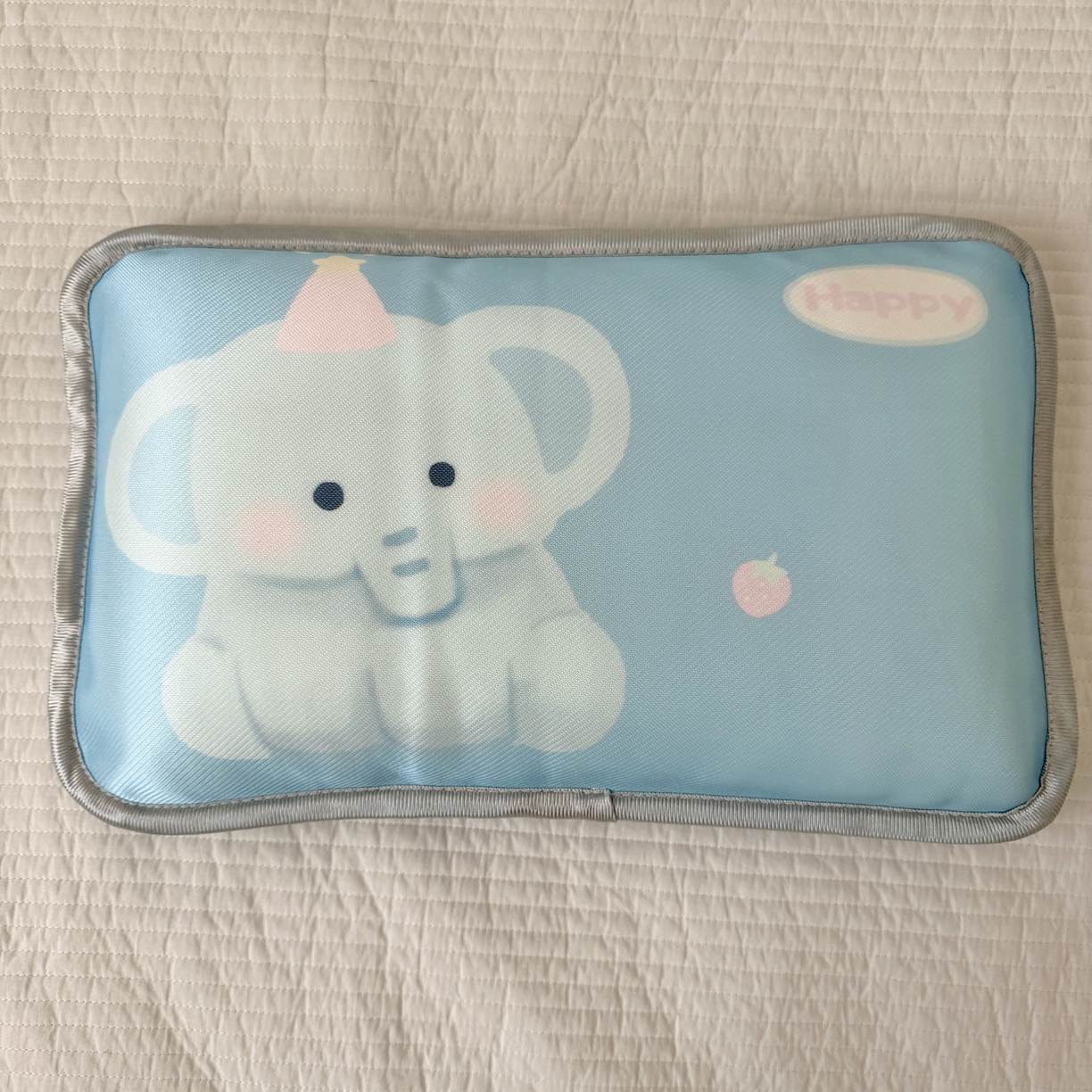 91家纺网 家纺一手货源 找家纺 萌宝家纺 2026新款夏季凉感儿童冰丝枕套双面冰藤枕枕头枕芯 大象