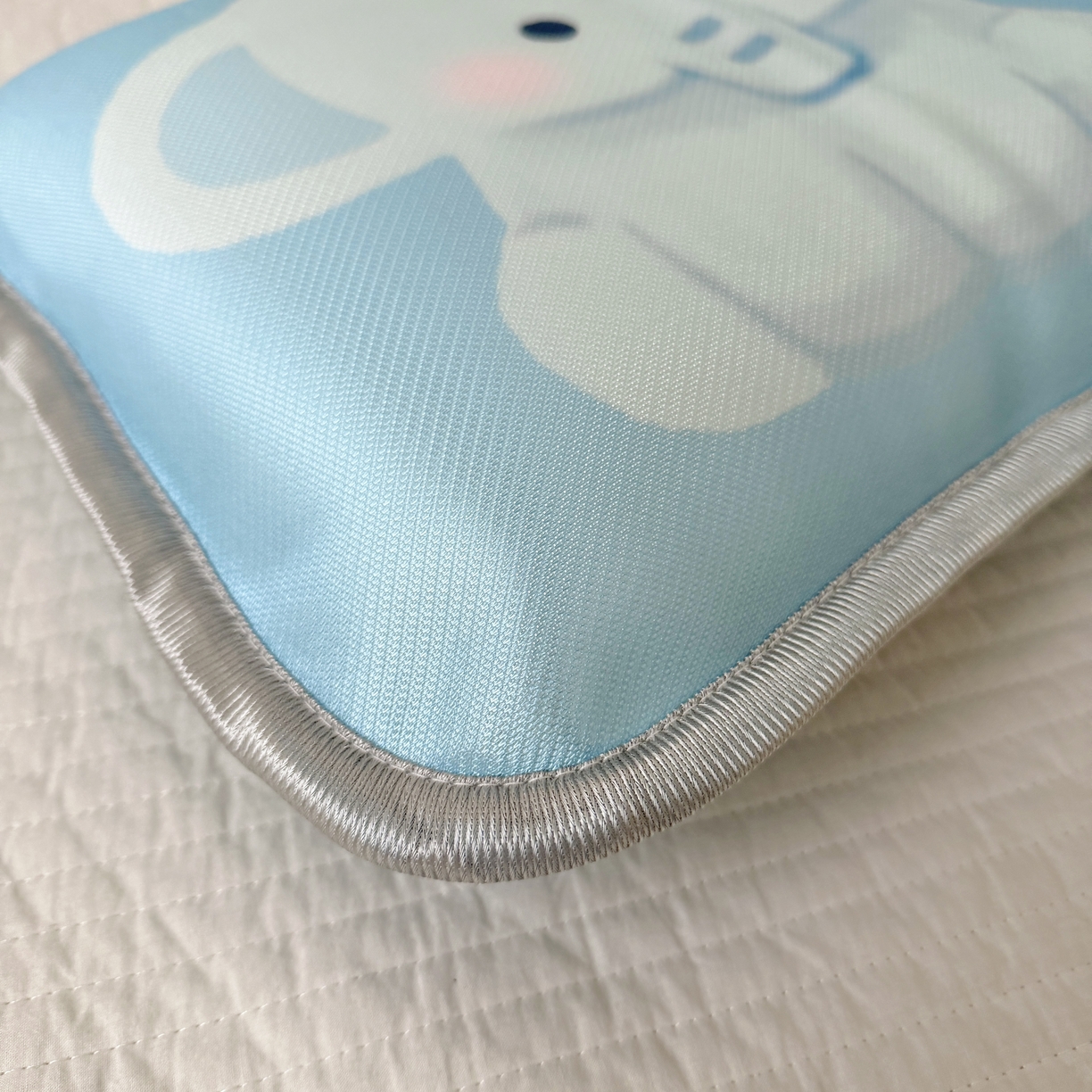 91家纺网 家纺一手货源 找家纺 萌宝家纺 2026新款夏季凉感儿童冰丝枕套双面冰藤枕枕头枕芯 大象