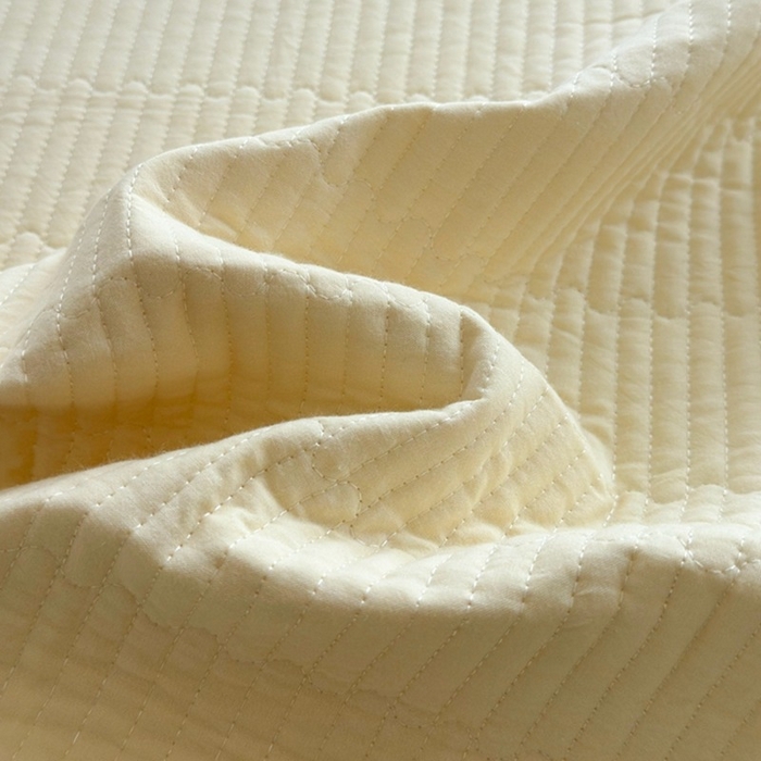 91家纺网 家纺一手货源 找家纺 梦精灵家纺 2026新款全棉床盖单件色织水洗棉绗缝夹棉床单 四季通用榻米防滑学生宿舍单人被套枕套 鹅黄