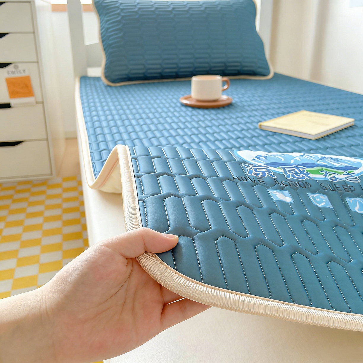 91家纺网 家纺一手货源 找家纺 （总）奇丝雅 026新款夏季A类乳胶凉席冰丝席冰丝凉席学生宿舍单人席子软可机洗凉席-学生床