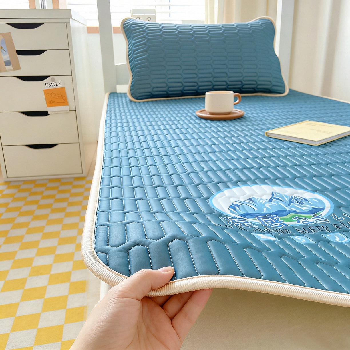 91家纺网 家纺一手货源 找家纺 （总）奇丝雅 026新款夏季A类乳胶凉席冰丝席冰丝凉席学生宿舍单人席子软可机洗凉席-学生床