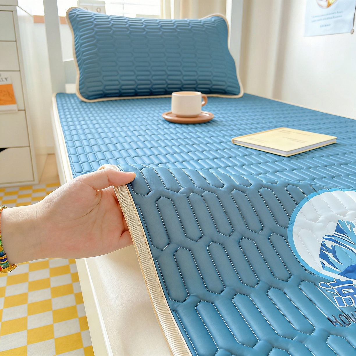 91家纺网 家纺一手货源 找家纺 （总）奇丝雅 026新款夏季A类乳胶凉席冰丝席冰丝凉席学生宿舍单人席子软可机洗凉席-学生床