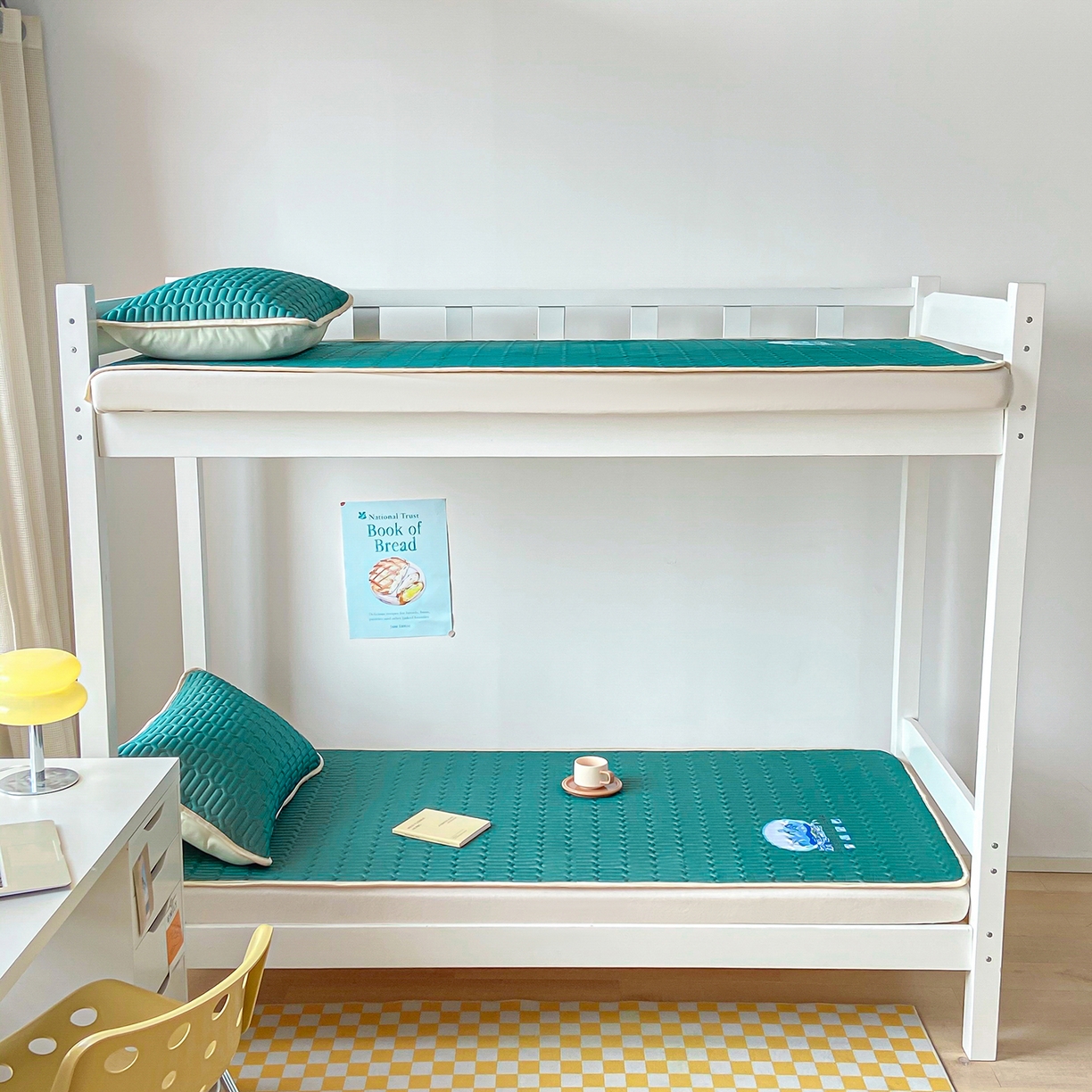 91家纺网 家纺一手货源 找家纺 奇丝雅 026新款夏季A类乳胶凉席冰丝席冰丝凉席学生宿舍单人席子软可机洗凉席-学生床 墨绿