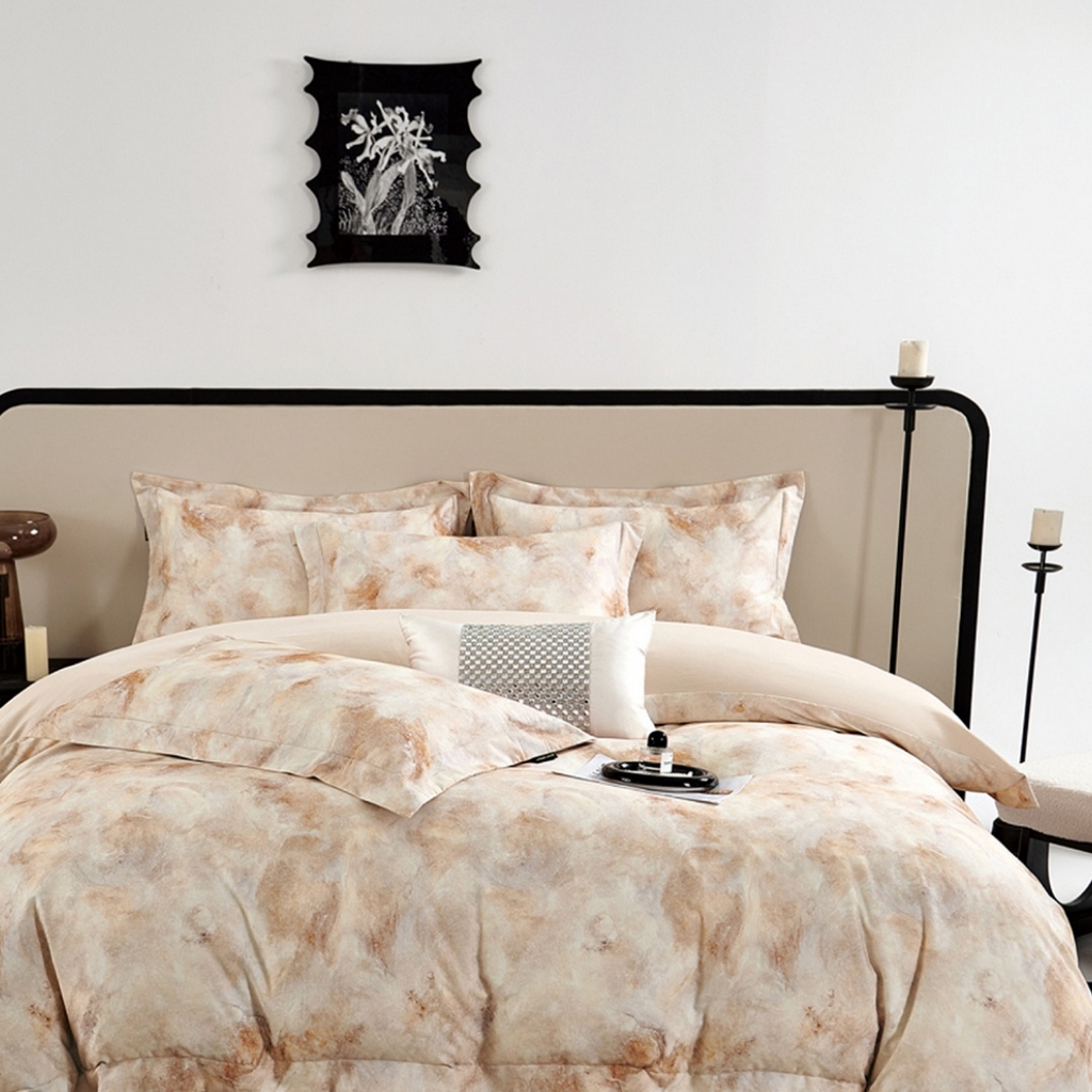 91家纺网 家纺一手货源 找家纺 （总）芯丝路家纺 2026新款全棉磨毛数码印花四件套(宽边款)