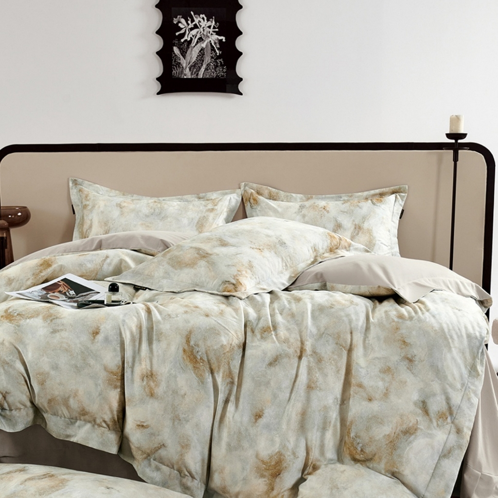 91家纺网 家纺一手货源 找家纺 （总）芯丝路家纺 2026新款全棉磨毛数码印花四件套(宽边款)