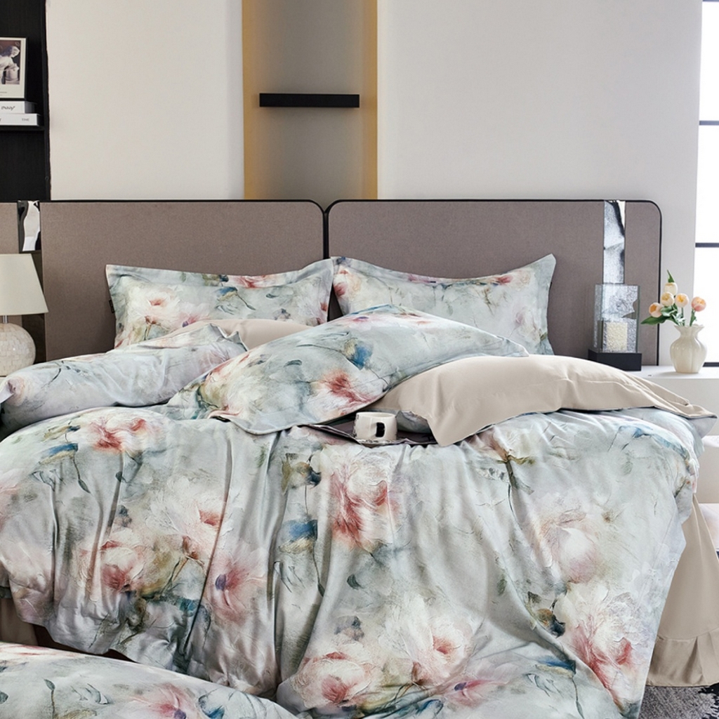 91家纺网 家纺一手货源 找家纺 （总）芯丝路家纺 2026新款全棉磨毛数码印花四件套(宽边款)