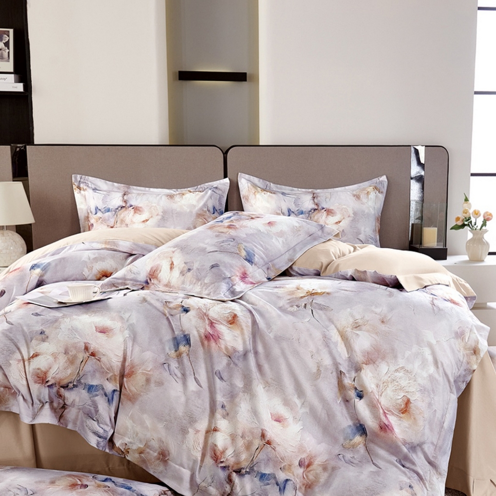 91家纺网 家纺一手货源 找家纺 （总）芯丝路家纺 2026新款全棉磨毛数码印花四件套(宽边款)