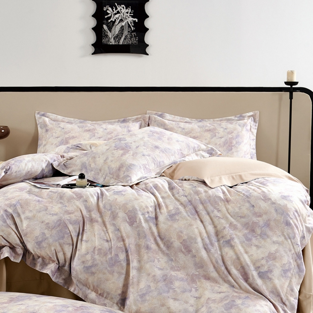 91家纺网 家纺一手货源 找家纺 （总）芯丝路家纺 2026新款全棉磨毛数码印花四件套(宽边款)