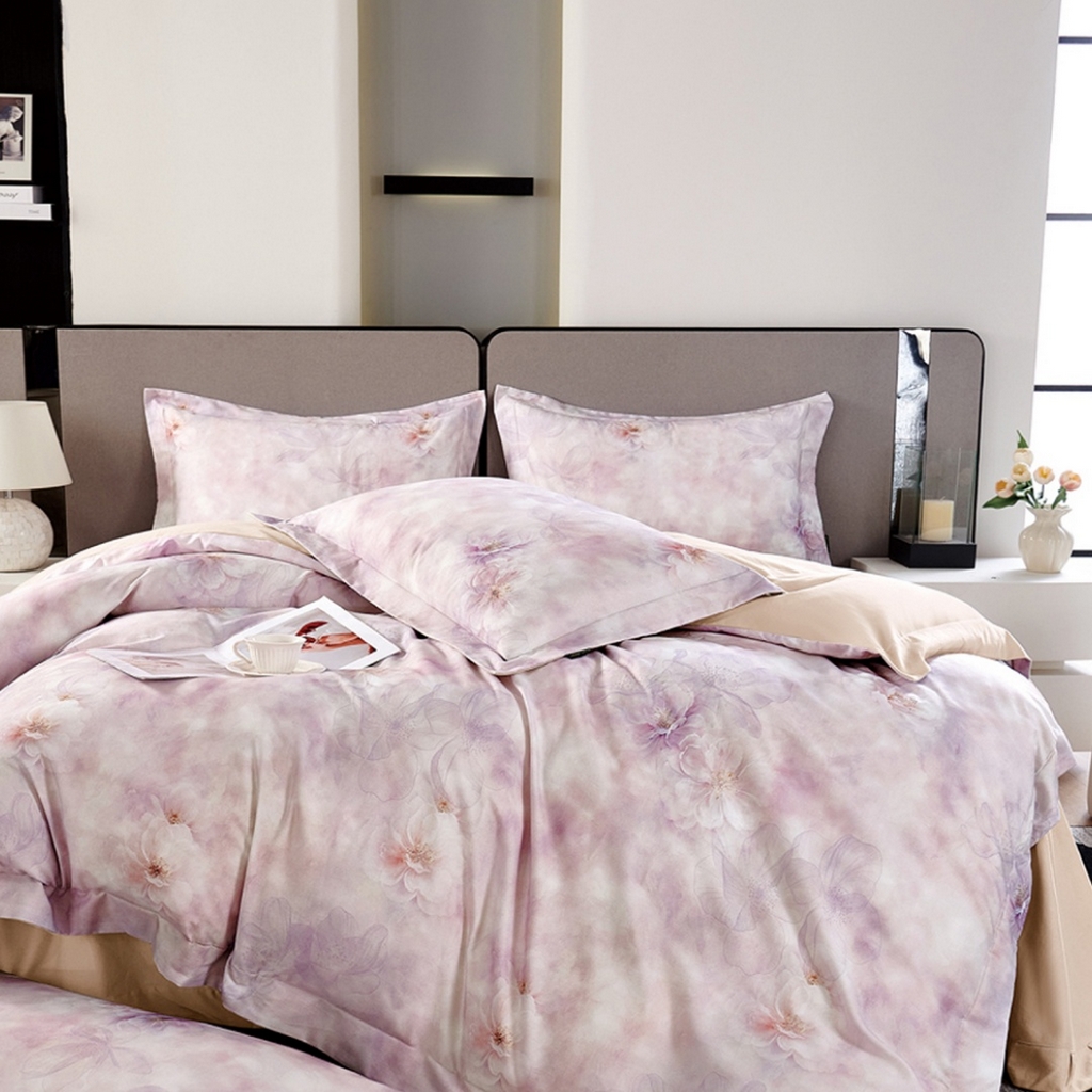 91家纺网 家纺一手货源 找家纺 （总）芯丝路家纺 2026新款全棉磨毛数码印花四件套(宽边款)