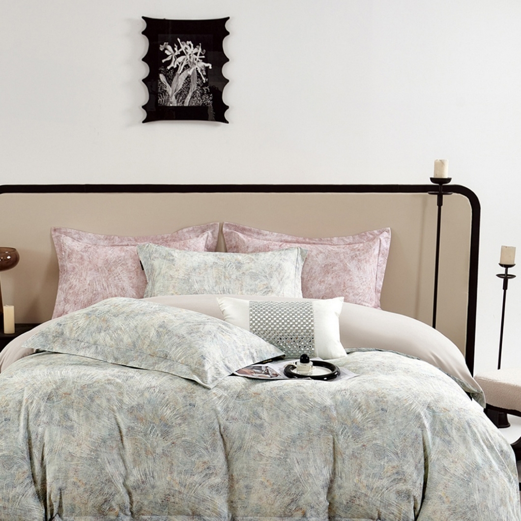 91家纺网 家纺一手货源 找家纺 （总）芯丝路家纺 2026新款全棉磨毛数码印花四件套(宽边款)