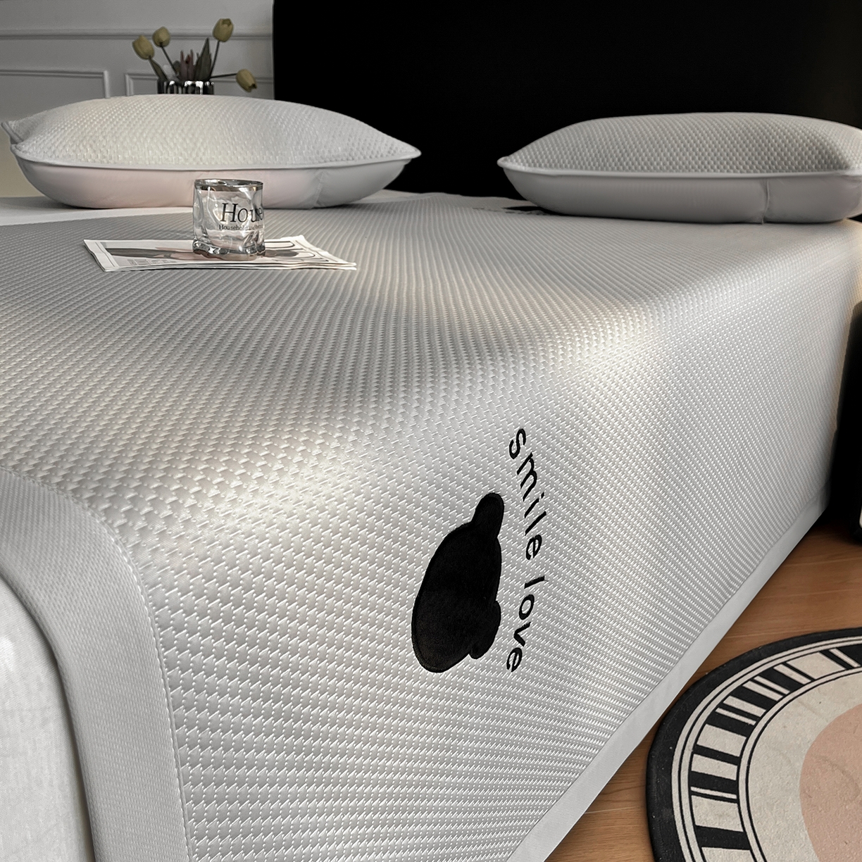 91家纺网 家纺一手货源 找家纺 （总）奇丝雅 2026新款夏季A类真PE凉感冰豆豆凉席冰丝床单单件冰丝席家用可机洗-大床