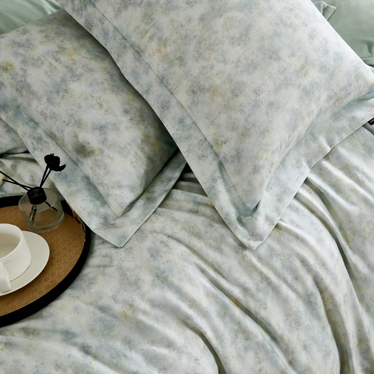 91家纺网 家纺一手货源 找家纺 （总）芯丝路家纺 2026新款全棉磨毛数码印花四件套(宽边款)