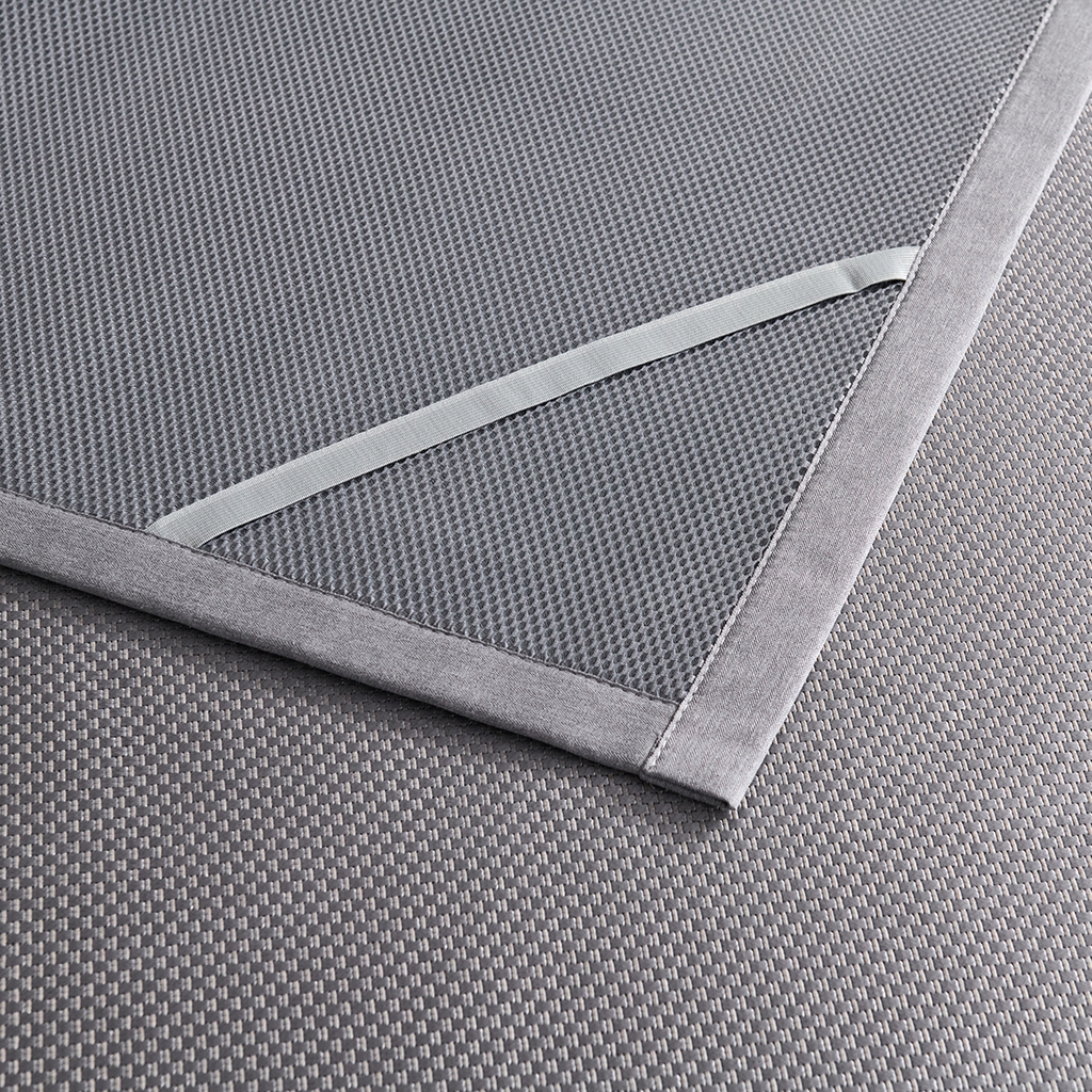 91家纺网 家纺一手货源 找家纺 青雅席业 2026新款防滑3D复合冰藤凉席三件套 冰藤-落日-灰