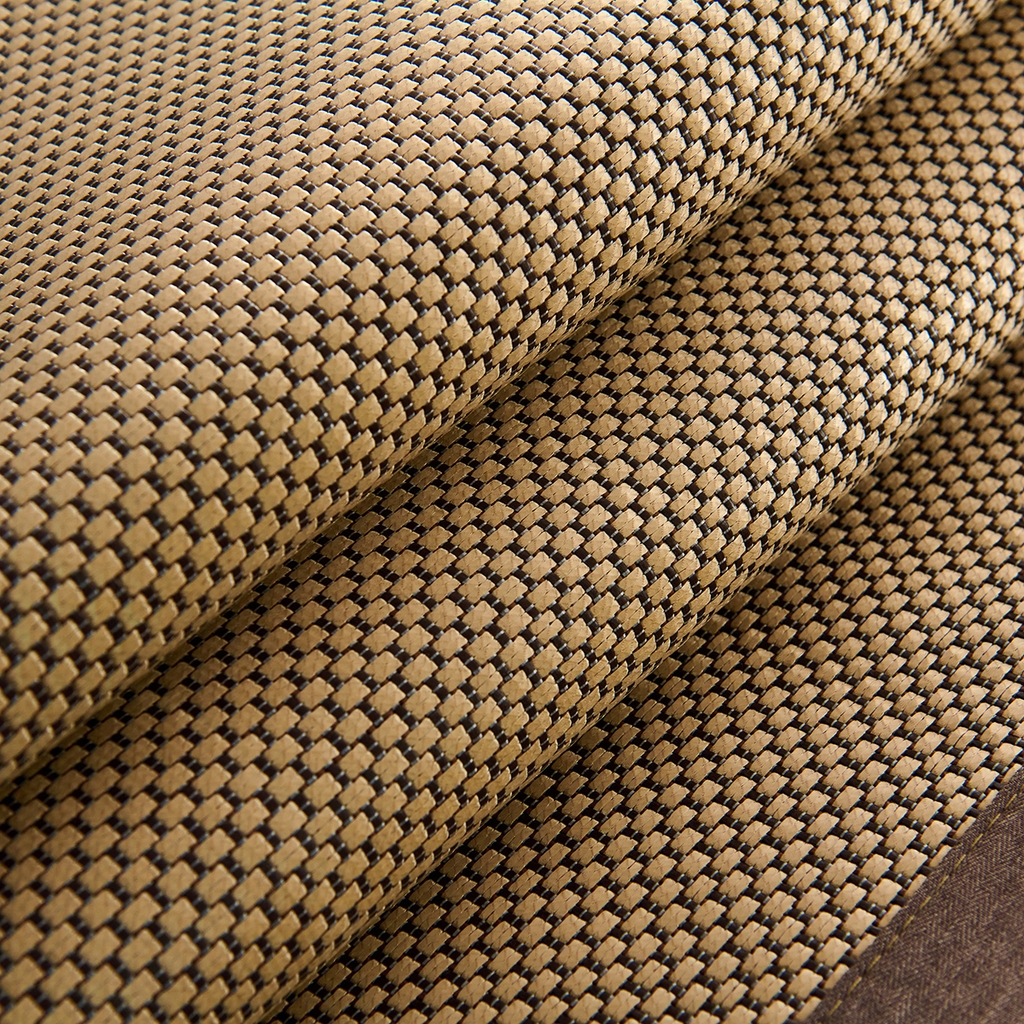 91家纺网 家纺一手货源 找家纺 青雅席业 2026新款防滑3D复合冰藤凉席三件套 冰藤-落日-金